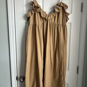 H&M Beige Ruffle Dress -  XXL